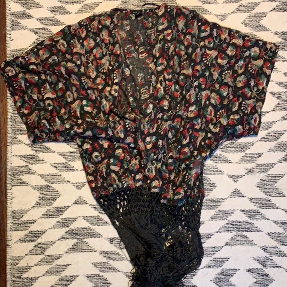 Boho floral tunic